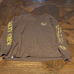 Salty Crew Men's Dark Brown Long Sleeve Tee